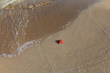 kumlu Akdeniz İsrail'in kuzey kıyısında 
