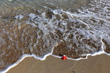 kumlu Akdeniz İsrail'in kuzey kıyısında 