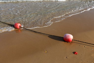 kumlu Akdeniz İsrail'in kuzey kıyısında 