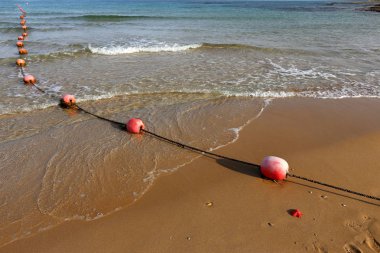 kumlu Akdeniz İsrail'in kuzey kıyısında 