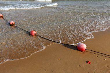 kumlu Akdeniz İsrail'in kuzey kıyısında 