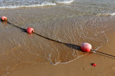 kumlu Akdeniz İsrail'in kuzey kıyısında 