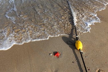 kumlu Akdeniz İsrail'in kuzey kıyısında 