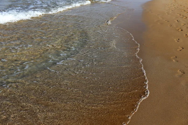 Sandy Shore Mediterranean Sea North Israel — Stock Photo, Image