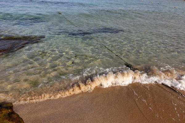 Sandy Shore Mediterranean Sea North Israel — Stock Photo, Image