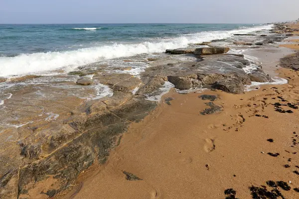 Medelhavets Kust Norra Delen Israel — Stockfoto