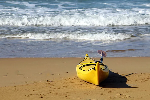 Kayak Sur Les Rives Mer Méditerranée — Photo