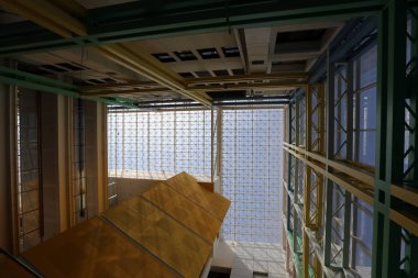 Bina geometrik inşaat metal ve cam 