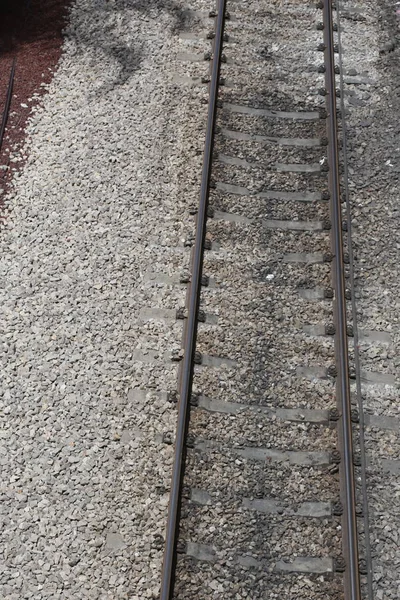 Demiryolu Srail Trenlerin Hareket Için Hizmet Veren Bir Mühendislik Yapısı — Stok fotoğraf