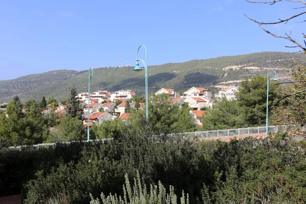 Paisaje Una Pequeña Ciudad Provincial Norte Israel — Foto de Stock