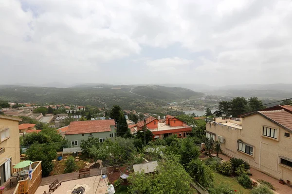Paesaggio Una Piccola Città Provinciale Nel Nord Israele — Foto Stock