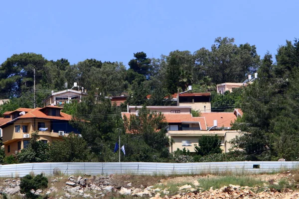 Paisaje Una Pequeña Ciudad Provincial Norte Israel — Foto de Stock