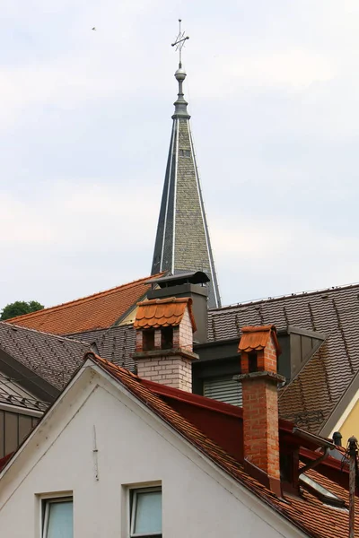 Telhados Azulejos Cidade Liubliana Capital Eslovénia — Fotografia de Stock