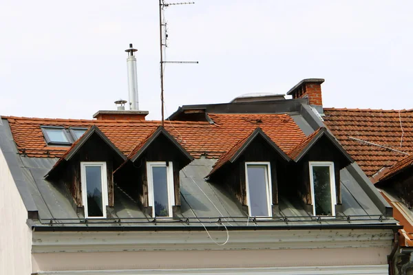 Tiled Roofs City Ljubljana Capital Slovenia — Stock Photo, Image