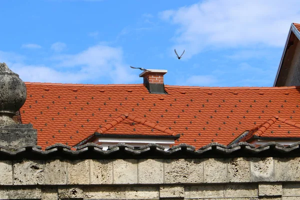 Taškové Střechy Lublani Hlavním Městě Slovinska — Stock fotografie