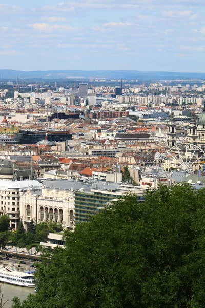 Vom Gellrt Hügel Aus Kann Man Die Donau Und Budapest — Stockfoto