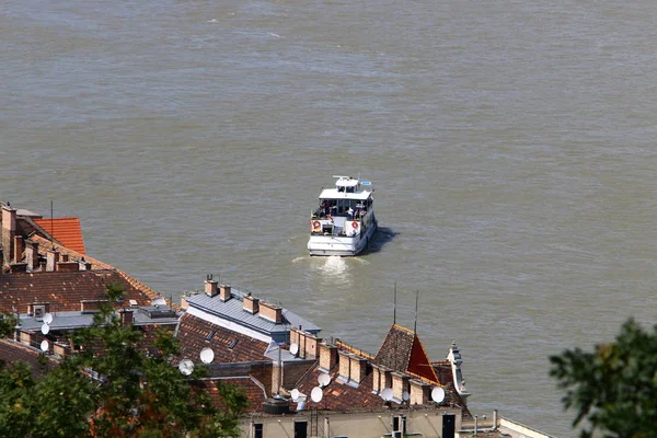 Dalla Collina Gellrt Può Vedere Danubio Budapest Capitale Dell Ungheria — Foto Stock