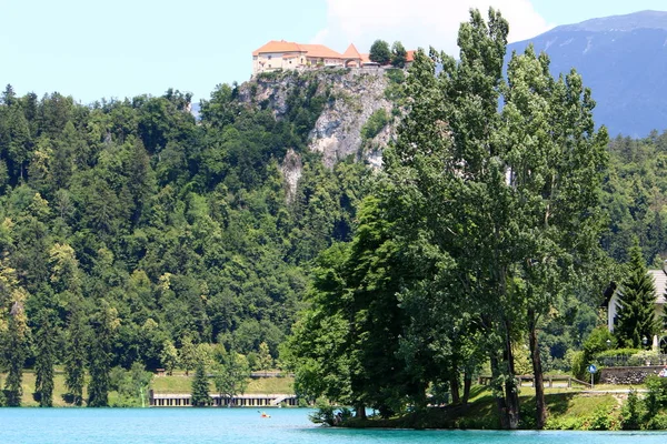 Lake Bled Alps Slovenya Triglav Ulusal Parkı'nın eteklerinde yer alır 