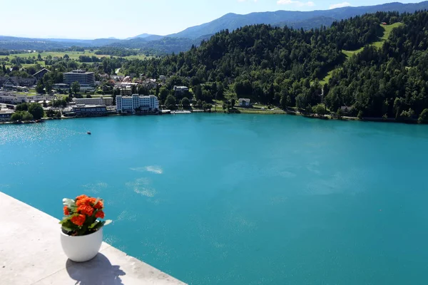 Lake Bled Alps Slovenya Triglav Ulusal Parkı'nın eteklerinde yer alır 