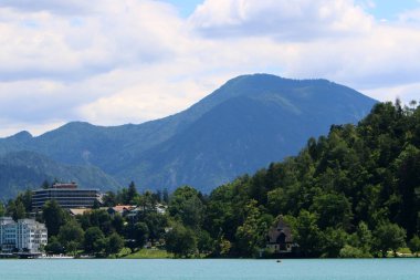 Lake Bled Alps Slovenya Triglav Ulusal Parkı'nın eteklerinde yer alır 