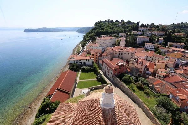 Piran Město Slovinsku Poloostrově Istrie Pobřeží Jaderského Moře — Stock fotografie