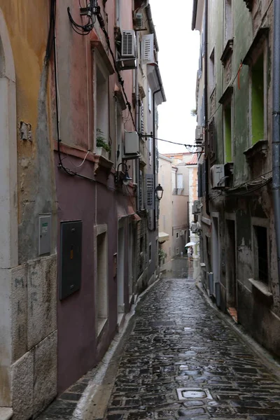 Piran Een Stad Slovenië Het Schiereiland Van Istrië Aan Adriatische — Stockfoto