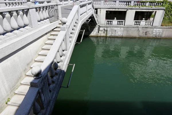 Merkezi Ljubljana, Slovenya başkenti Ljubljanica nehir akar 