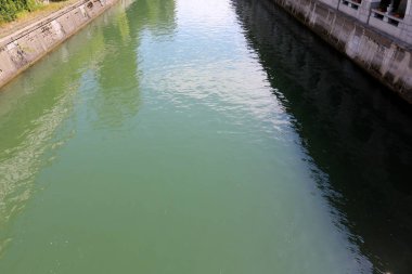 Merkezi Ljubljana, Slovenya başkenti Ljubljanica nehir akar 