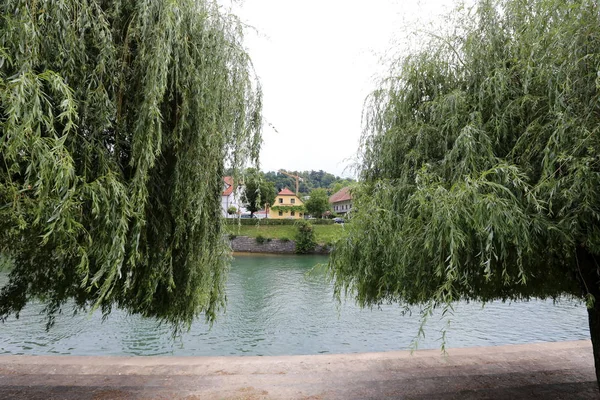 Merkezi Ljubljana, Slovenya başkenti Ljubljanica nehir akar 