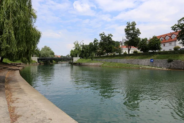 Merkezi Ljubljana, Slovenya başkenti Ljubljanica nehir akar 