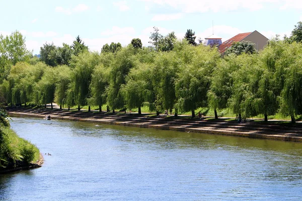 Merkezi Ljubljana, Slovenya başkenti Ljubljanica nehir akar 