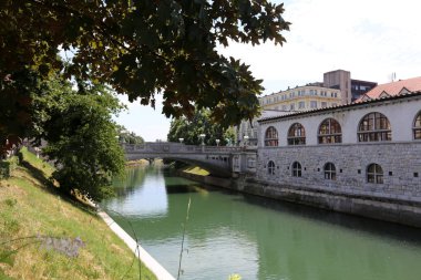 Merkezi Ljubljana, Slovenya başkenti Ljubljanica nehir akar 