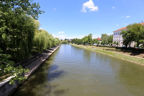 Rzeki Ljubljanica Przepływa Przez Centrum Lublany Stolicy Słowenii — Zdjęcie stockowe