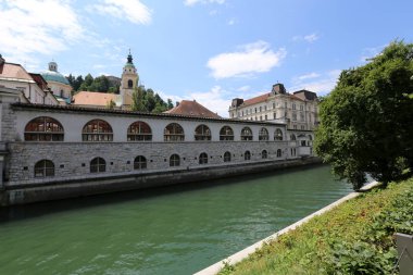 Merkezi Ljubljana, Slovenya başkenti Ljubljanica nehir akar 