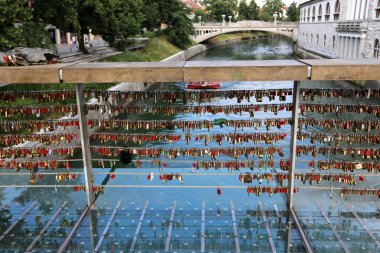 Merkezi Ljubljana, Slovenya başkenti Ljubljanica nehir akar 