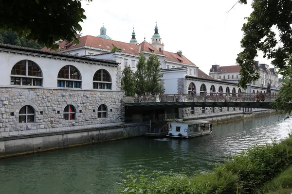 Merkezi Ljubljana, Slovenya başkenti Ljubljanica nehir akar 