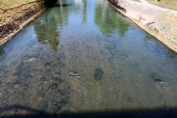 Річка Любляниці Протікає Через Центр Міста Любляна Столиця Словенії — стокове фото