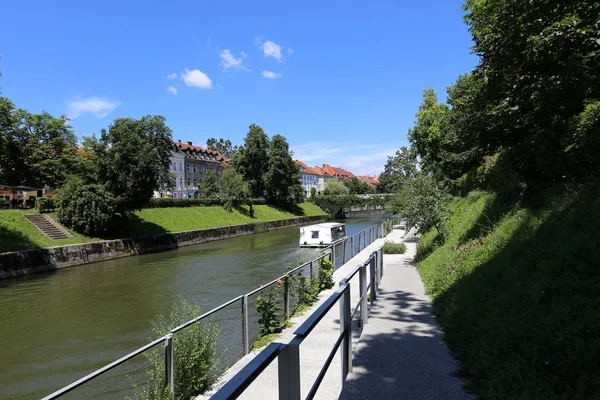 Rivière Ljubljanica Traverse Centre Ljubljana Capitale Slovénie — Photo