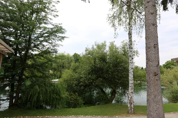 Merkezi Ljubljana, Slovenya başkenti Ljubljanica nehir akar 