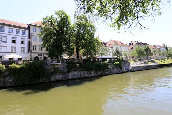 Merkezi Ljubljana, Slovenya başkenti Ljubljanica nehir akar 