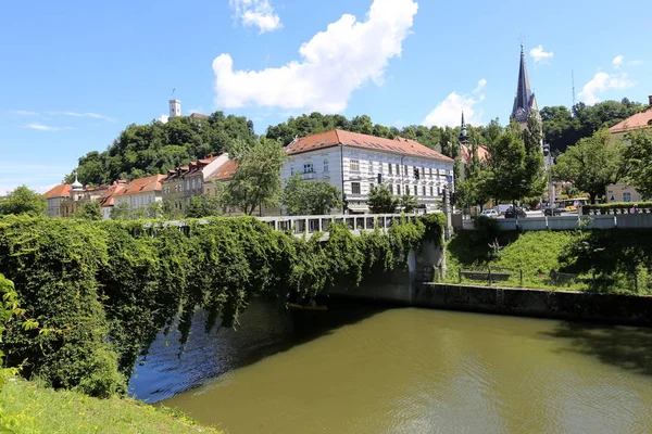 Merkezi Ljubljana, Slovenya başkenti Ljubljanica nehir akar 