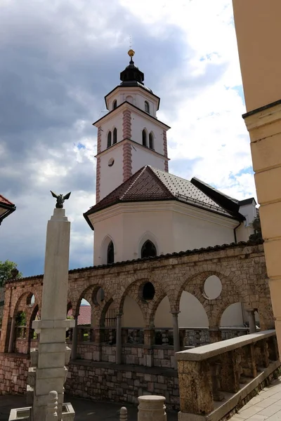 Lopen Aan Rand Van Ljubljana Hoofdstad Van Slovenië — Stockfoto