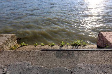 Tuna Nehri - kayık ve tekne bağlama için bir yer üzerinde yatak 