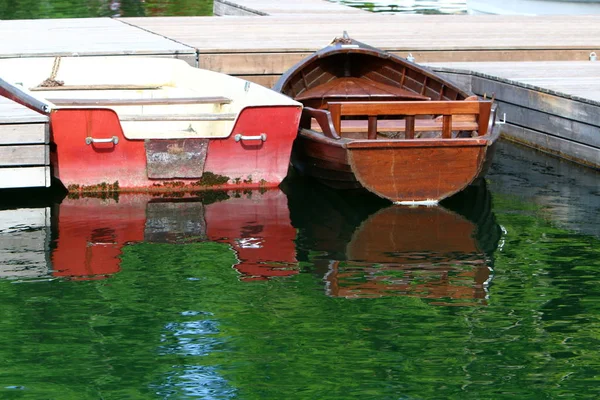 Ormeggio Sulle Rive Del Danubio Luogo Ormeggio Barche Barche — Foto Stock