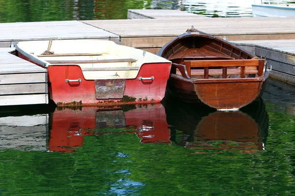 Ormeggio Sulle Rive Del Danubio Luogo Ormeggio Barche Barche — Foto Stock