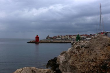 Büyük su depoları sahil seyir donanımları bir deniz feneri olduğunu 