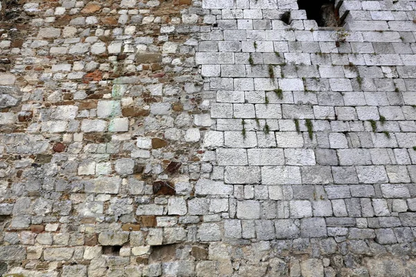 Festungsmauer Einer Alten Festung Aus Stein Und Beton — Stockfoto