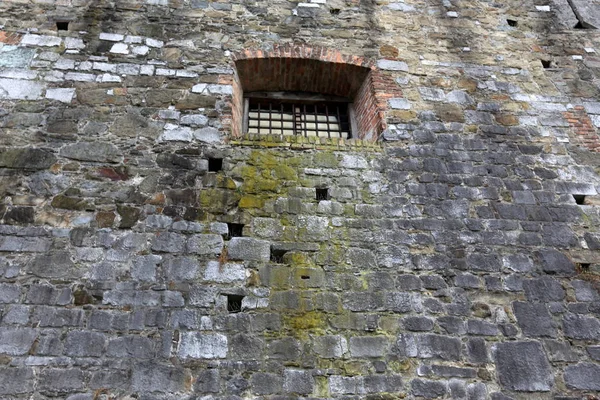 Cinta Muraria Antica Fortezza Pietra Cemento — Foto Stock