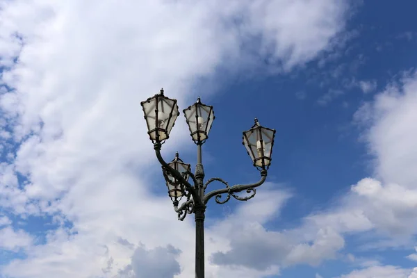 Lâmpada Rua Fonte Luz Artificial Portátil Estacionária — Fotografia de Stock