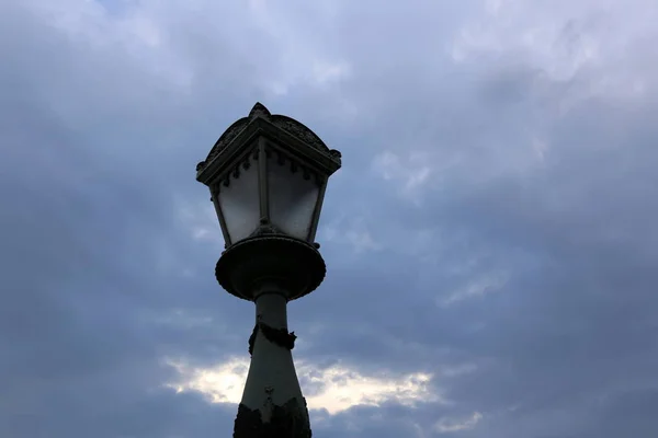 Lâmpada Rua Fonte Luz Artificial Portátil Estacionária — Fotografia de Stock